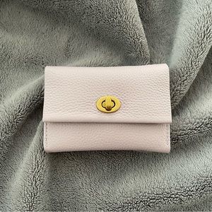 NWOT Mauve purple leather small wallet/cardholder